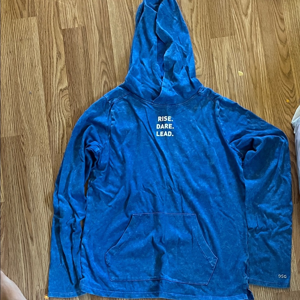 DSG Blue Hoodie with Inspiring Text